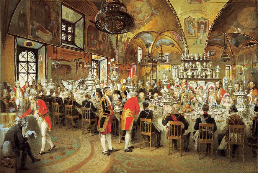 Торжественный обед в Грановитой палате. М. Зичи. 1883 г.